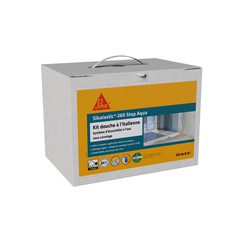 Italian shower kit Sika Waterproofing under tiles Sika lastic 260 Stop Aqua - 8m² - Waterproofing under tiles