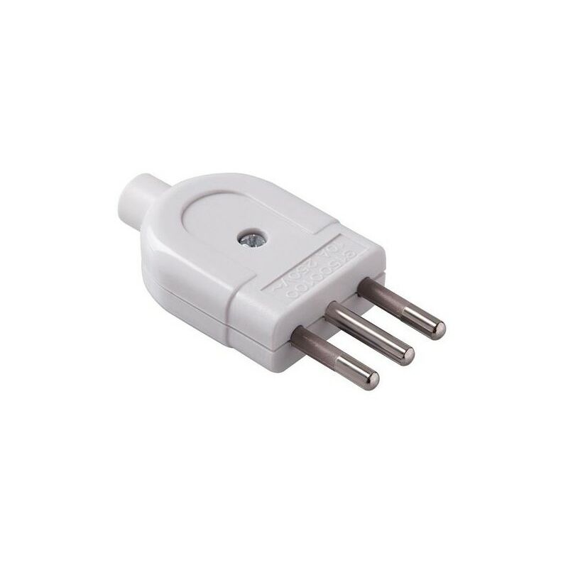 

Italiana enchufe 2P+T 16A S17 Blanco Salida de cable recta
