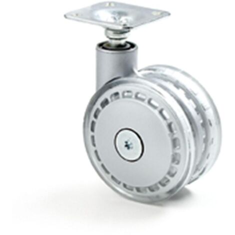 ITALIANA FERRAMENTA rueda daytona 1 plástico d60 h84 alum/transpar