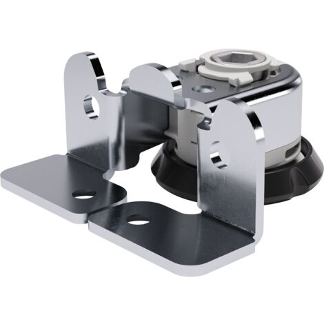 Italiana Höhenversteller für Sockelleiste Integrato Tech A Höhe 23mm, Zinkdruckguss/Kunststoff schwarz