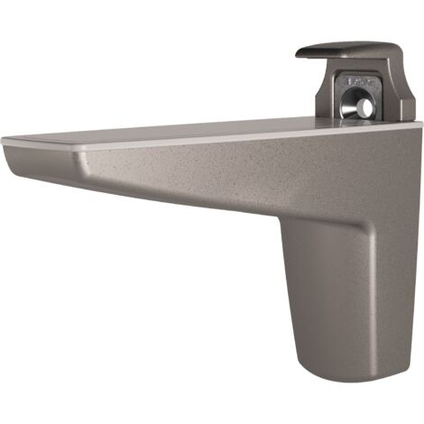 Italiana Wandkonsole Moon - Klemmträger für Glas, Holz und Kunststoff Materialstärke 15-50mm Regalbodenhalter, Zinkdruckguss silber metallic