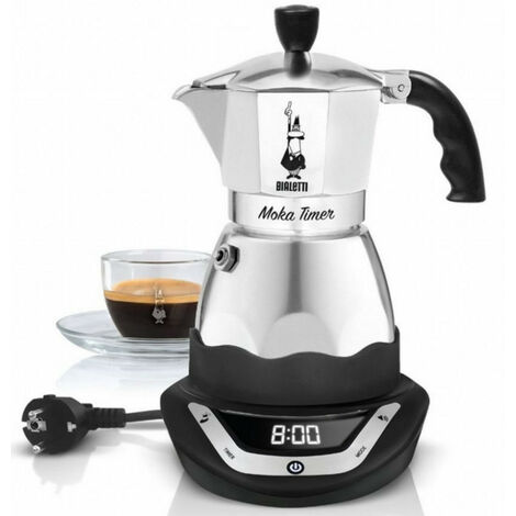 Italienische elektrische Kaffeemaschine 3 Tassen Edelstahl - 0006092 - bialetti