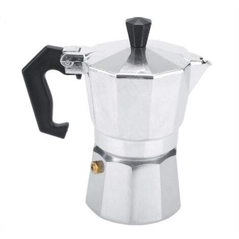 Italienische Espressokanne aus Aluminium, geeignet für Büro und Zuhause, für den Herd