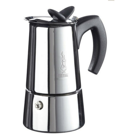 Italienische Kaffeemaschine 10 Tassen Edelstahl - 0004275/nw - bialetti