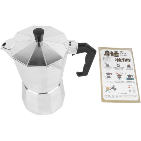 Italienische Kaffeemaschine, 300 ml, Aluminiumlegierung, 6 Tassen, tragbar für Zuhause, unterwegs und im Café