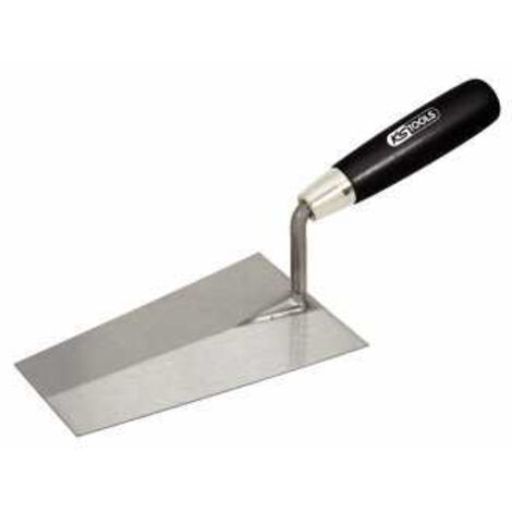 Italienischer eckiger Spachtel - Stahlklinge - Holzgriff - 220 mm