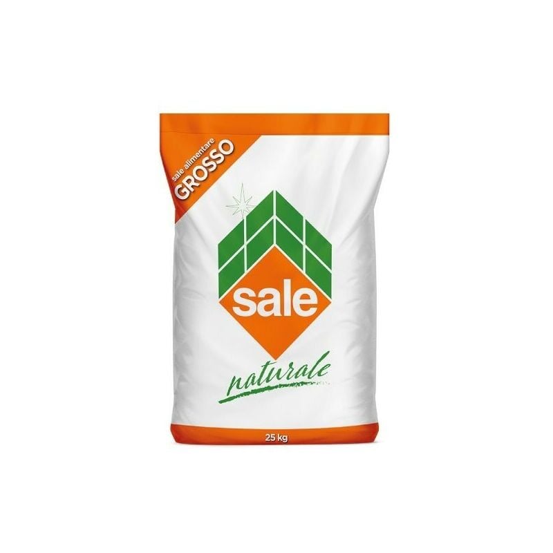 Sale alimentare grosso naturale in granuli in sacco da 25 kg. 09004E - Italkali