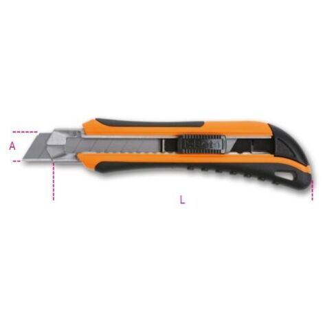 ITALMEDIA Taglierino Cutter Beta Worker 18mm Con Lame Di Ricambio