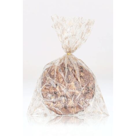 Italpak Sacchetti Trasparenti Natalizi, Buste Celophan per Caramelle, Biscotti, 35x50cm, 50 pezzi, colore Oro