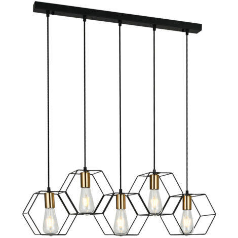 Italux Aina Moderne 5-flammige Stab-Pendel-Deckenleuchte, E27