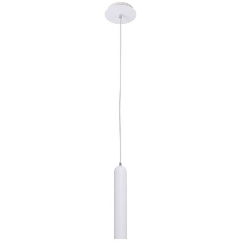 Image of Athan wh - Sospensione moderna a sospensione bianca 1 luce con paralume bianco opaco, GU10 - Italux