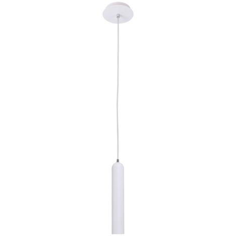Italux Athan WH - Suspension moderne blanche à 1 lumière avec abat-jour blanc mat, GU10