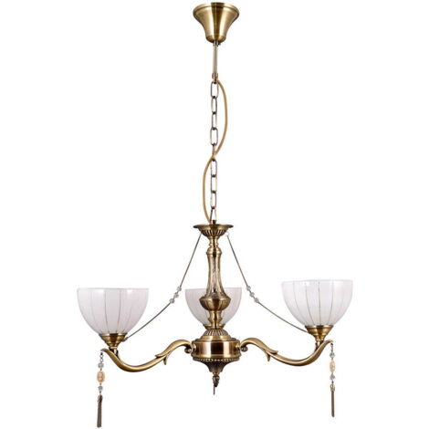 Italux Baxio plafoniera 3 luci E27 55 cm oro/bianco