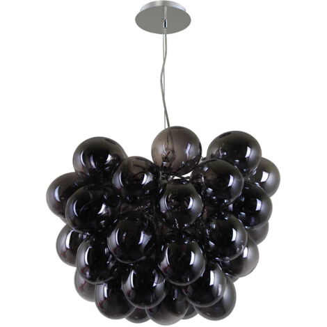 Italux Bento lampadario moderno cromo/nero 8xG9 PND-7273