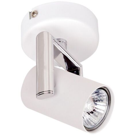 Italux Bland - Projecteurs Modernes Blanc 1 Lumière avec Abat-Jour Blanc Mat LED, GU10