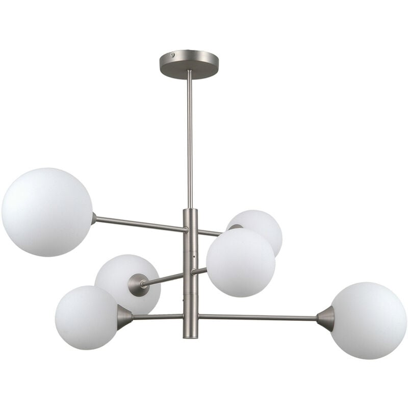 Image of Evora Moderna lampada da soffitto semi-incasso a 6 luci multi braccio, G9 - Italux