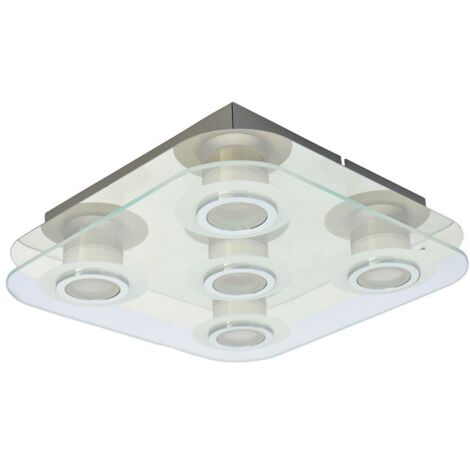 Italux Flavio Lámpara de techo LED moderna con 5 pantallas de luz, 3000K