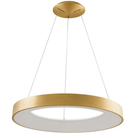 Italux Giulia - Lampada a sospensione moderna a LED in oro spazzolato, bianco caldo 3000K 4400lm
