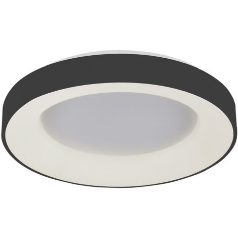 Italux Giulia - Plafonnier LED Moderne Noir, Blanc Chaud 3000K 2200lm