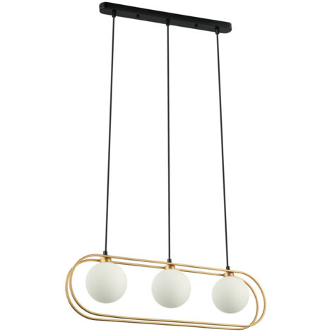 Italux Grosetta Moderna lámpara de techo colgante de globo de 3 luces, G9