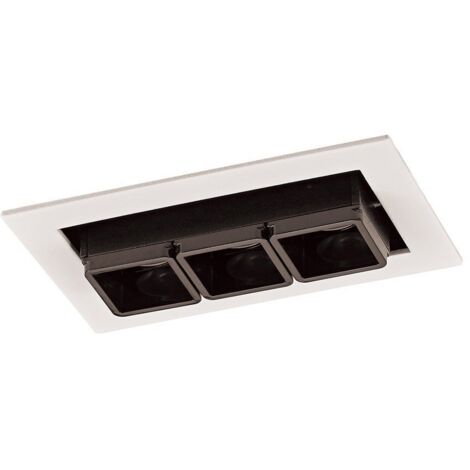 Italux Harper - Técnico moderno empotrable de techo LED blanco, negro, blanco cálido 3000K 350lm