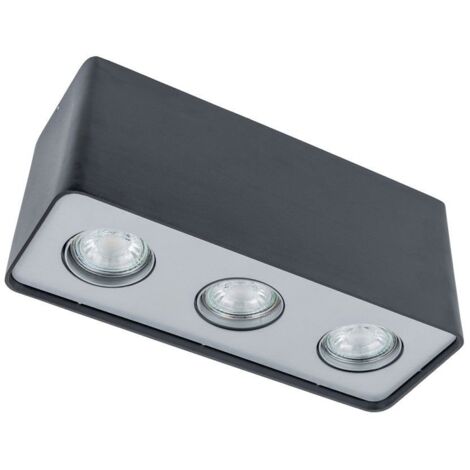 Italux Harris - LED nero a 3 luci con montaggio superficiale moderno, GU10