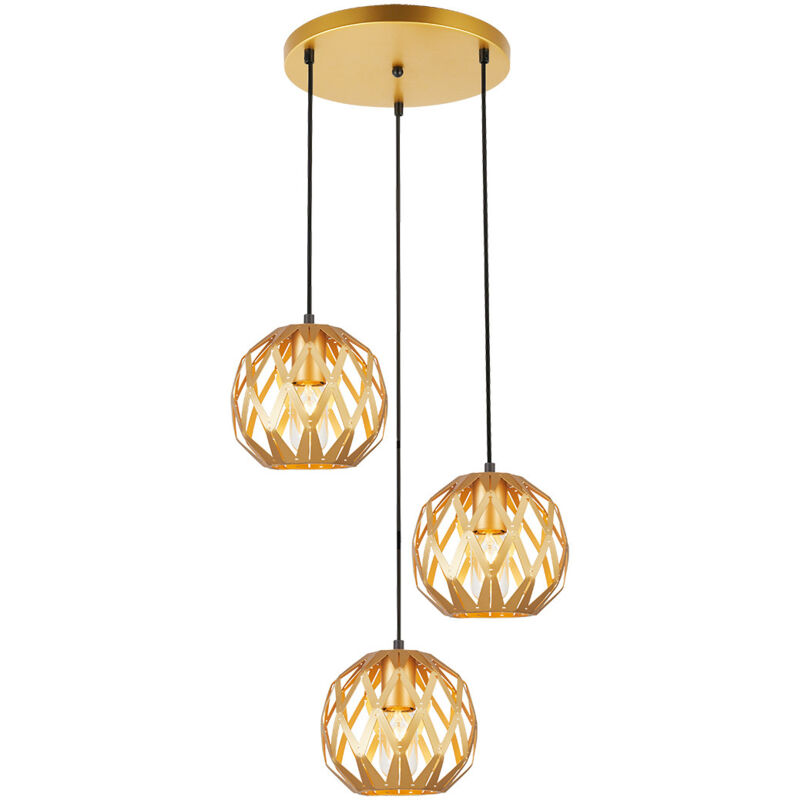 Italux - Hilo Plafonnier suspendu moderne à 3 lumières, E27