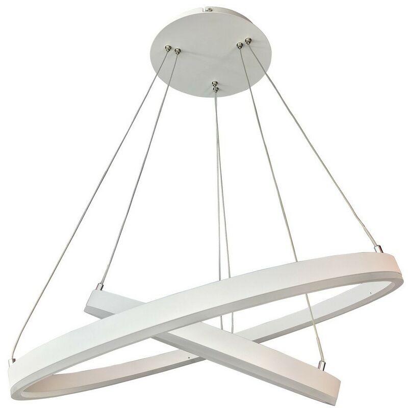 Jovita - Lampada a sospensione moderna a led bianco, bianco caldo 3000K 4070lm dimmerabile - Italux