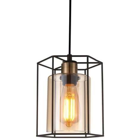 Italux Kalula Industrielle, Retro 1-flammige Laternen-Pendel-Deckenleuchte, E27