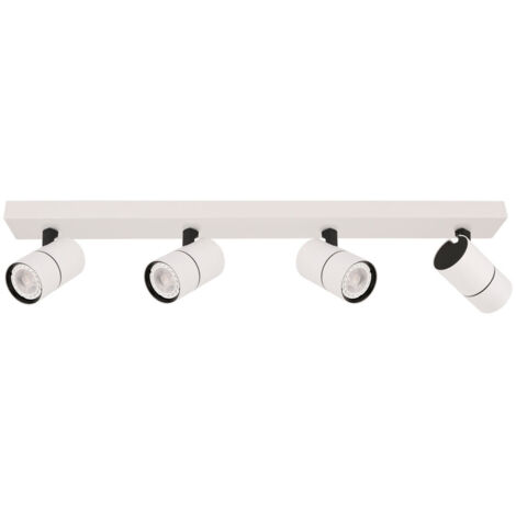 Italux Laconi plafoniera barra 4xGU10 bianco/nero orientabile