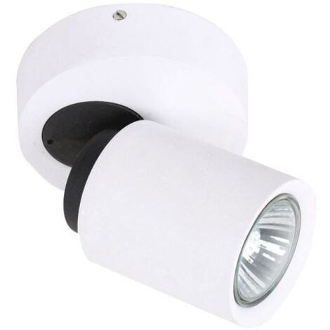 Italux Lucien - Faretti Moderni Bianco 1 Luce con Paralume Bianco, GU10