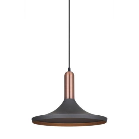 Italux Lusty - Suspension Moderne Gris, Cuivre 1 Lumière, E27