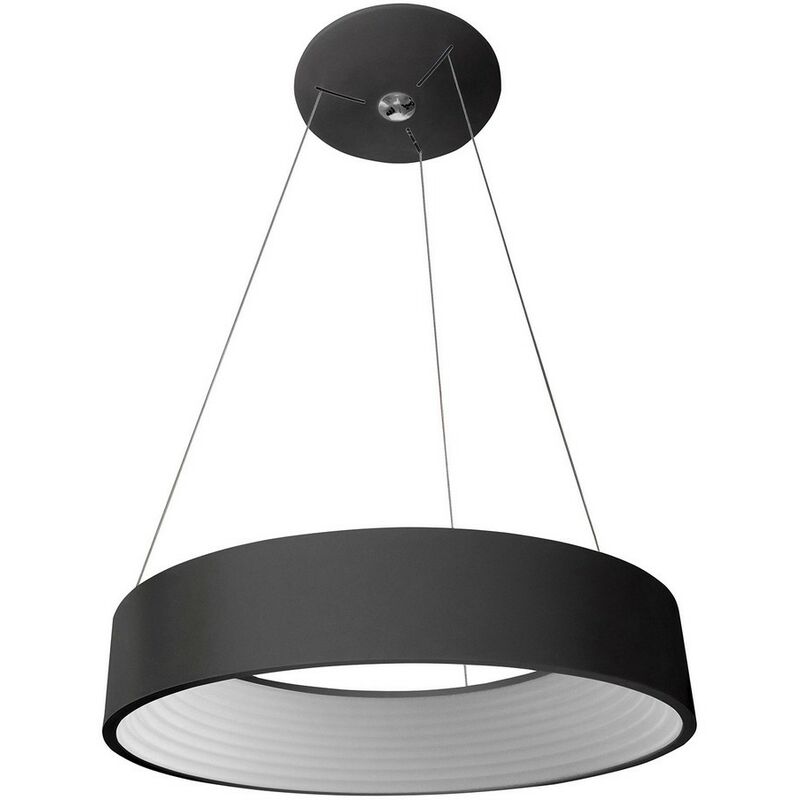 Image of Italux Mattia - Sospensione moderna a LED nera, bianco caldo 3000K 1760lm