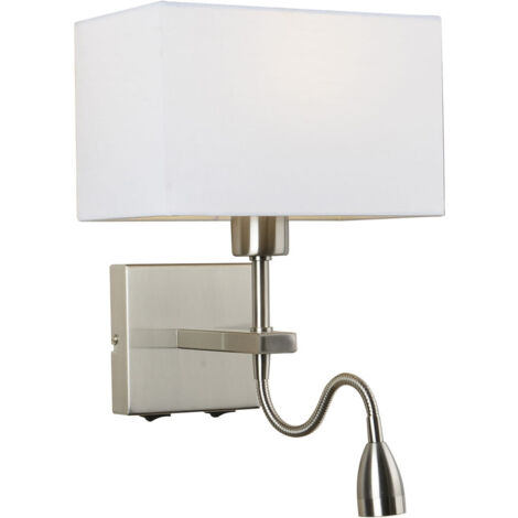 Italux Norte LED Wandleuchte modern Nickel WL-1122-2-BL-SN-RC-WH