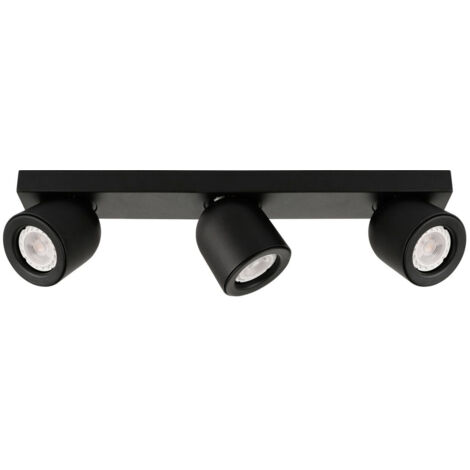 Italux Nuora plafoniera 3 luci GU10 nera orientabile