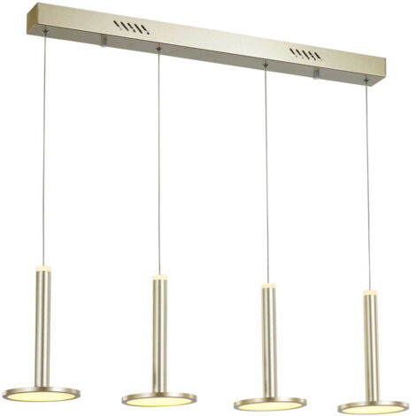 Italux Oliver lampada a sospensione LED oro 88 cm 4 luci