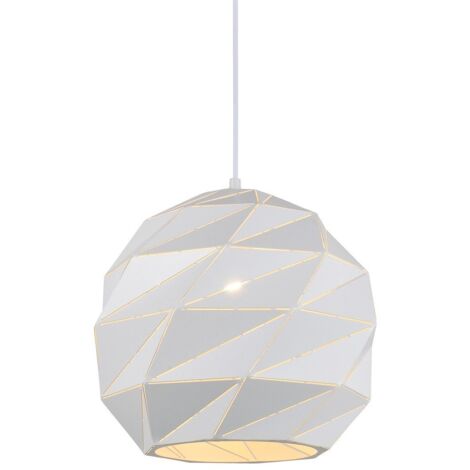 Italux Palermo - Lámpara colgante moderna blanca 1 luz, E27