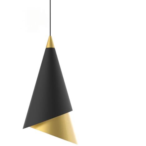 Italux Raalto - Moderner LED-hängender Anhänger Schwarz, Gold, Warmweiß 3000K 469lm
