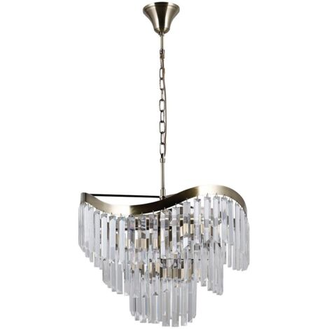 Italux Sabrig - Stilisierter hängender Anhänger Antikbronze 8 Licht, E14