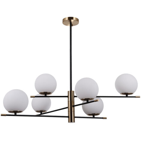 Italux Stelia Plafonnier suspendu moderne à 6 lampes, E14