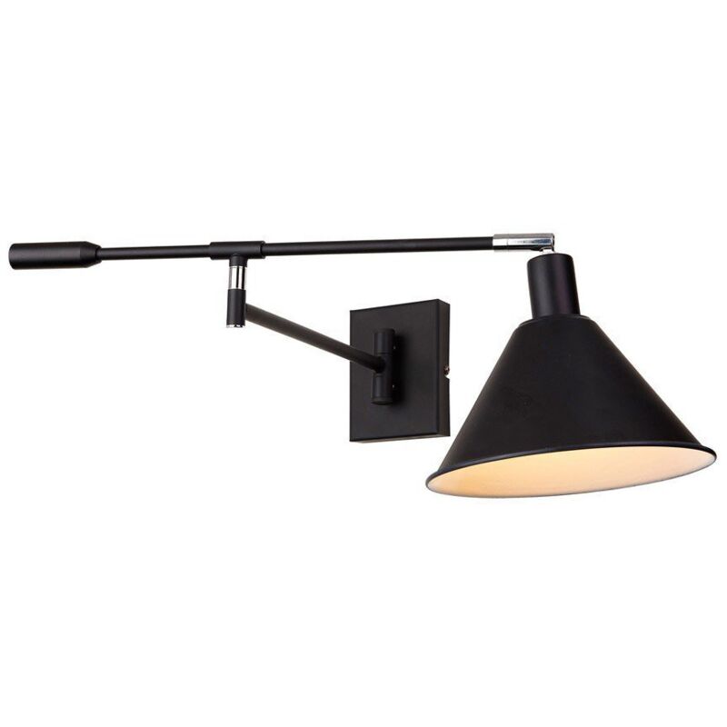 Italux Schwarz Trinity Industrielle, 1-Flammige Retro-Kuppel-Wandlampe, E14