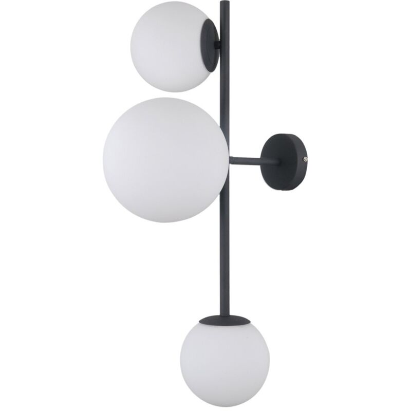 Italux Schwarz Vailante Moderne 3-Flammige Wandlampe, E27+E14