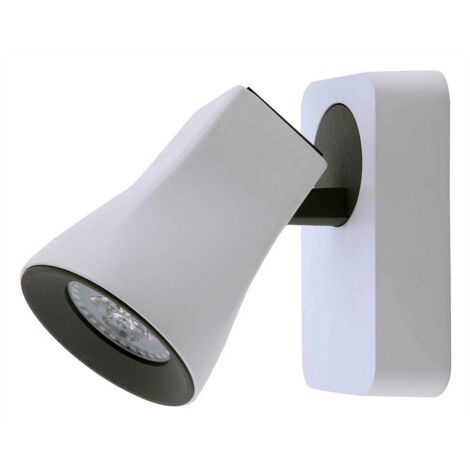 Italux Valentina - Projecteurs modernes blanc, gris 1 lumière avec blanc sable, abat-jour gris sable LED, GU10