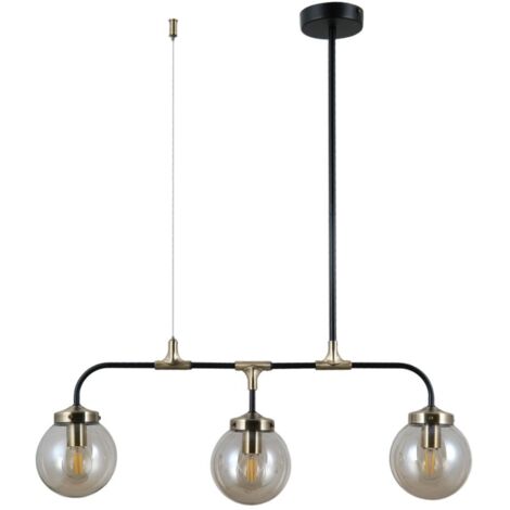 Italux Valpena Lámpara de techo colgante de barra de 3 luces, industrial, retro, E14