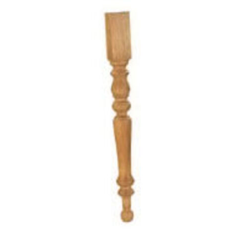 Itar – Pied de meuble tourné en chêne 730 mm – Section 72 x 72 mm – Hauteur masse carrée 160 mm – Pour meubles traditionnels et contemporains
