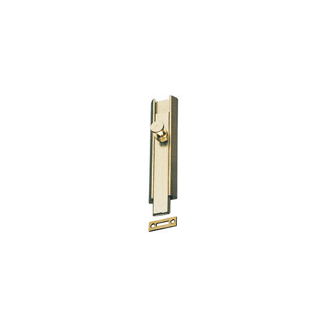 Itar – Verrou à deux entrées en laiton avec fixation invisible – Gâche plate incluse – Hauteur 70 mm – Largeur 16 mm – Décor poli