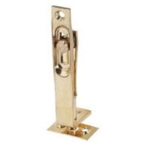 Itar – Verrou à entailler à onglet – Décor laiton – Dimensions 12 x 80 mm – Profondeur d'entaillage 10 mm – Gâche plate incluse