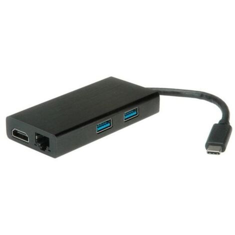 ITB ROS3251 replicatore di porte e docking station per laptop USB 3.2 Gen 1 (3.1 Gen 1) Type-C Nero