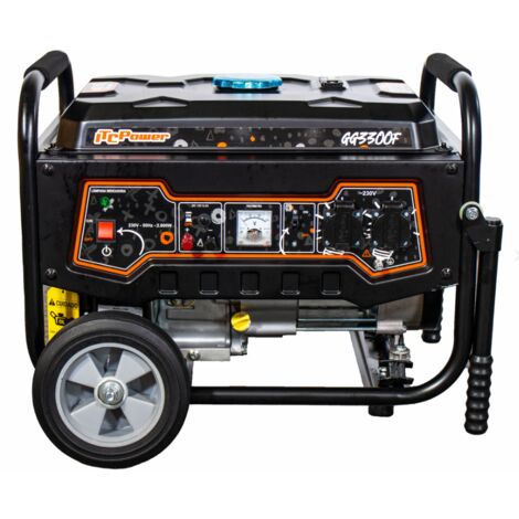 Itc Power – Groupe électrogène essence monophasé 3 kW – Moteur 4 temps OHV – Autonomie 11h – Régulateur AVR – Niveau sonore 69dBA - GG3300F