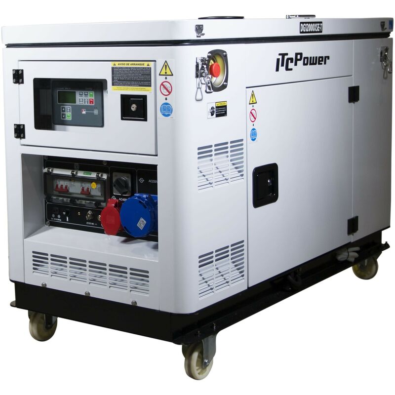 Itc Power - Groupe électrogène diesel 10kw refroidissement eau mono et tri avr DG12000XSE-T